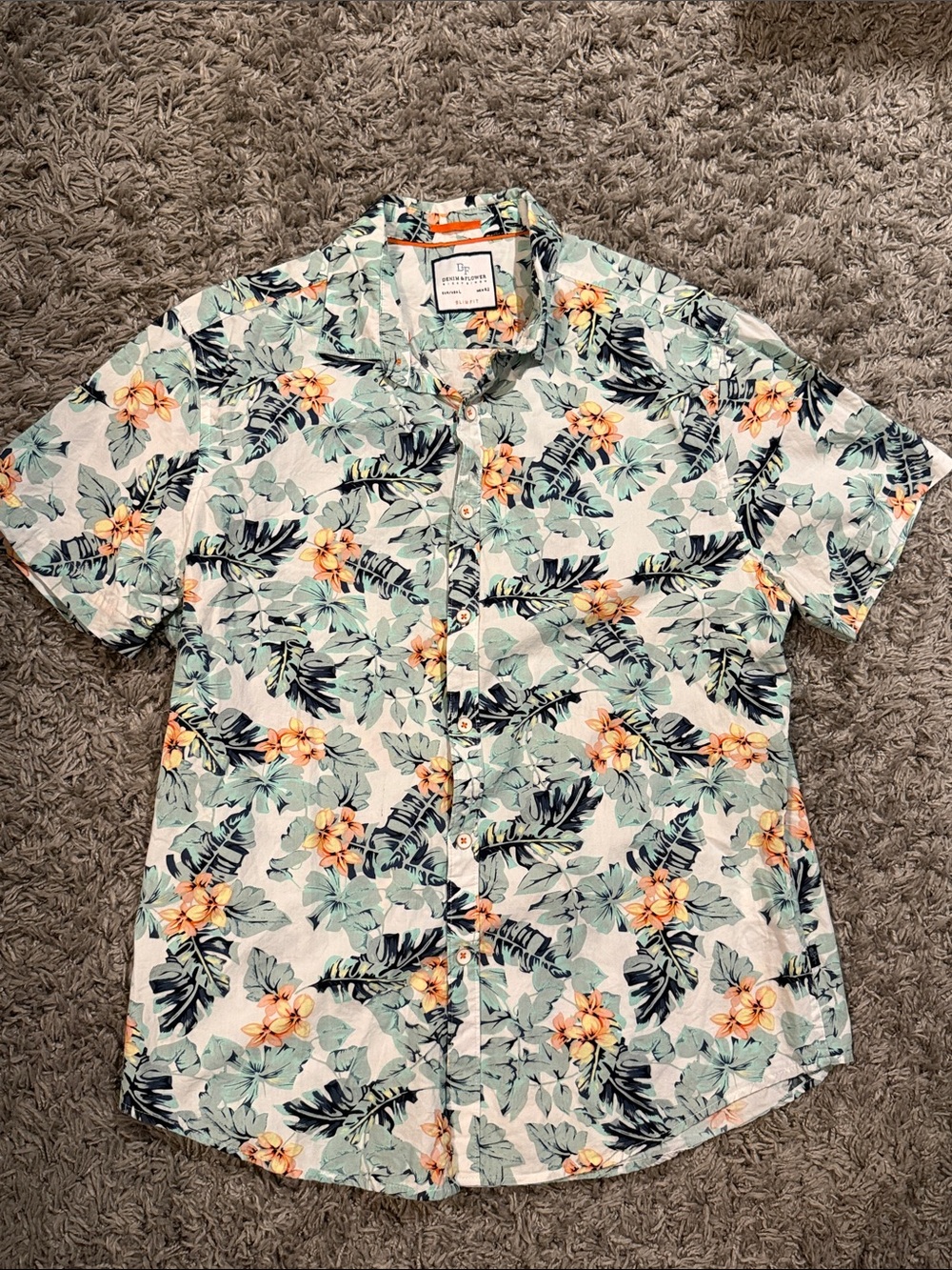 Denim & Flower button-up shirt